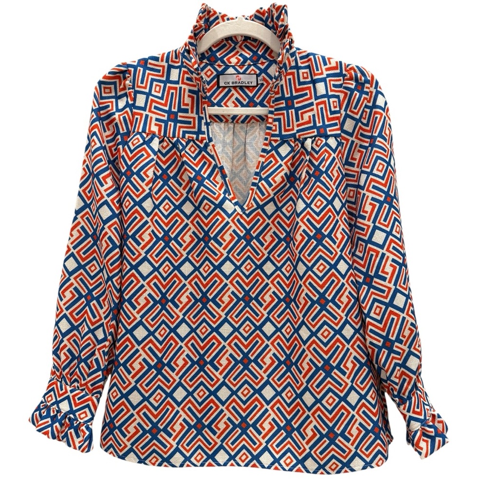 CK Bradley Geometric Print Top